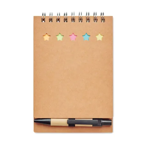 Caiet de Notite Midocean Reciclat cu Spira 40 Pagini cu Pix si Notite Adezive