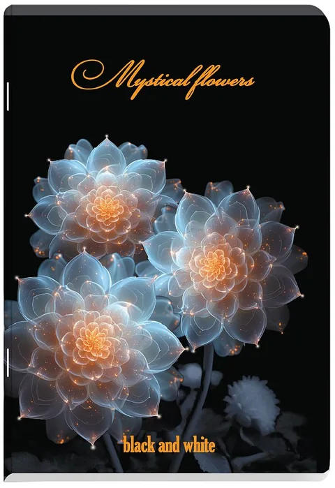 Caiet de Student Black&White Mystical Flowers A4 60 Foi Sortiment