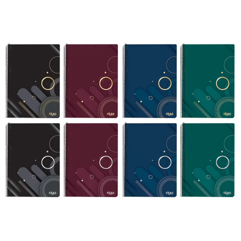 Caiet Dictando Skag A4 90 File 3 Diviziuni cu Spira Diverse Culori