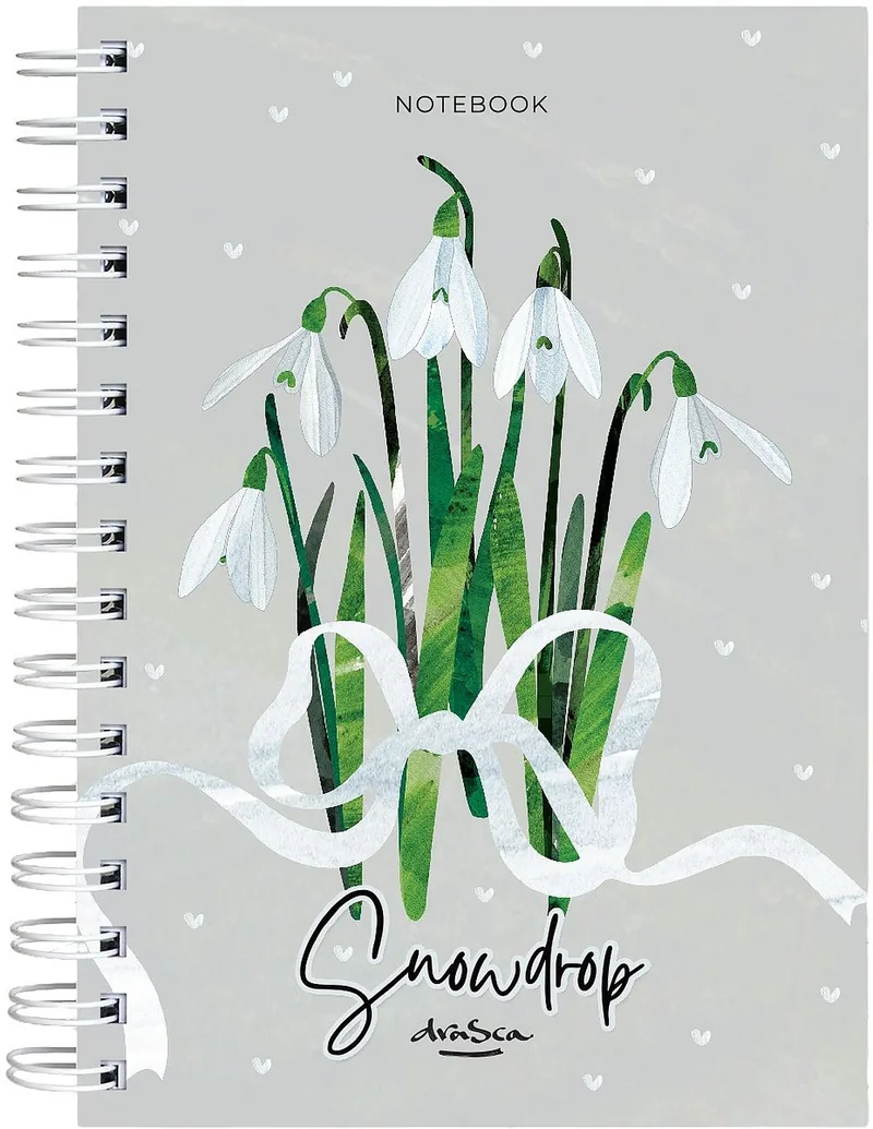 Caiet Drasca Spring Flowers A5 120 Coli Spiralat Linii Largi Ghiocel