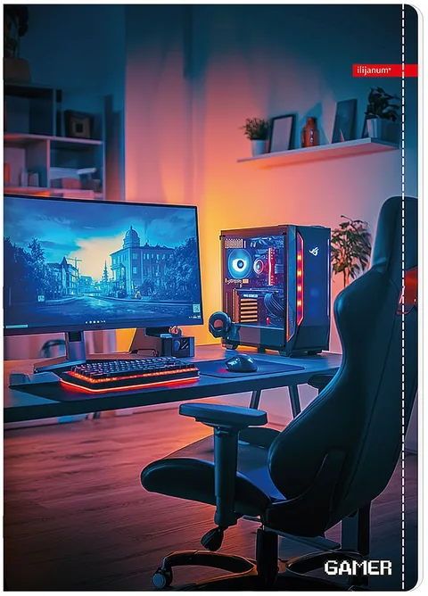 Caiet Ilijanum Gamer A5 60 Coli Rânduri Largi Sortiment