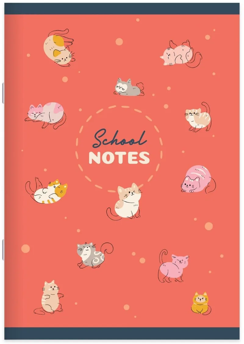 Caiet Keskin Color Pets A4 40 Coli Rânduri Late Sortiment