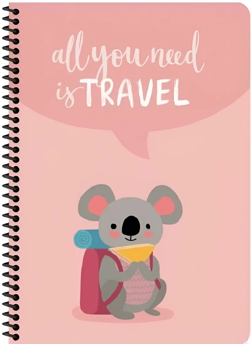 Caiet Keskin Color Travellers A4 80 Coli cu Spira Randuri Largi Sortiment
