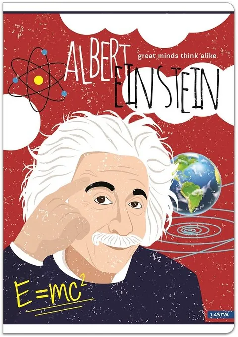 Caiet Lastva Great Minds A4 52 Coli Rânduri Late cu Spirală Sortiment