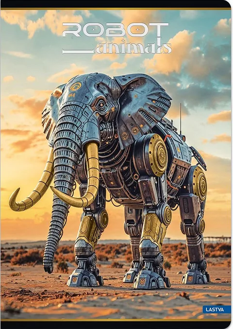 Caiet Lastva Robot Animals A4 52 Foi Linii Largi Sortiment
