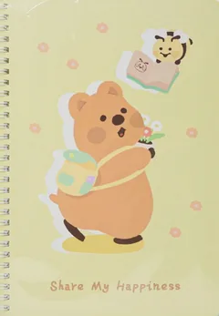 Caiet M&G Kiki Quokka B5 60 File Rânduri Largi cu Spira Sortiment