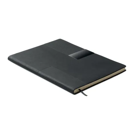 Caiet Midocean A5 PU Liniat 80 Coli Bloc Lipit cu Banda Elastica