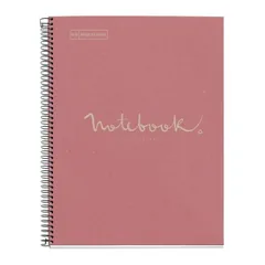 Caiet Miquelrius ECOPINK Emotions A4 80 File cu Spira Matematica Roz