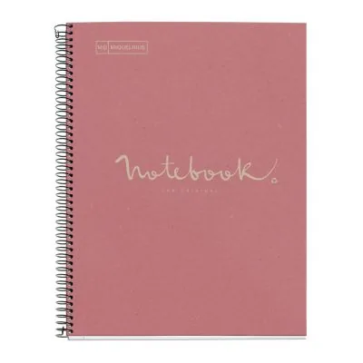 Caiet Miquelrius ECOPINK Emotions A4 80 File cu Spira Matematica Roz