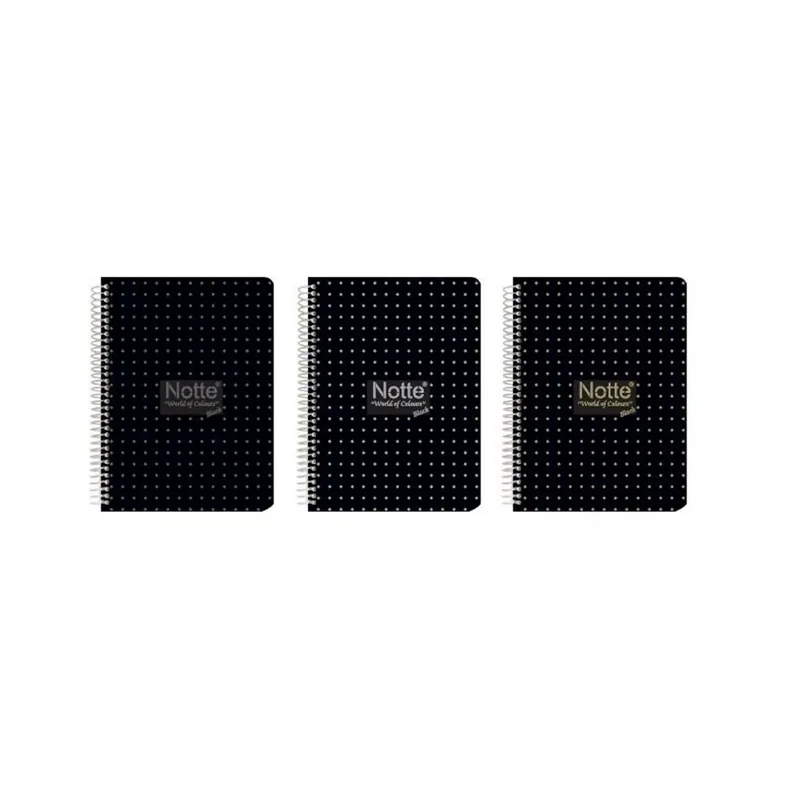 Caiet Notte A4 100 File Dictando Spira Coperta PP Negru