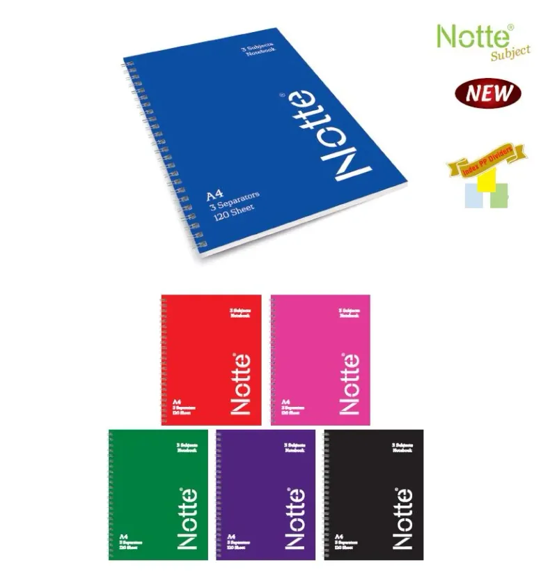 Caiet Notte A4 80 File cu Spira Dictando 2 Diviziuni