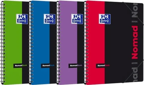 Caiet Oxford Nomad Book A4+ 80 File Spira Matematica Diverse Culori