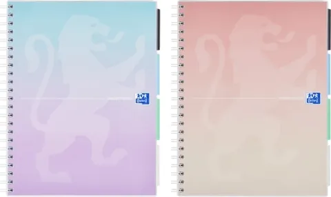 Caiet Oxford Project Book A4 80 File Spira Patratele Pastel