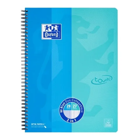 Caiet Oxford Touch Duo A4+ 80 File Dictando Matematica Albastru