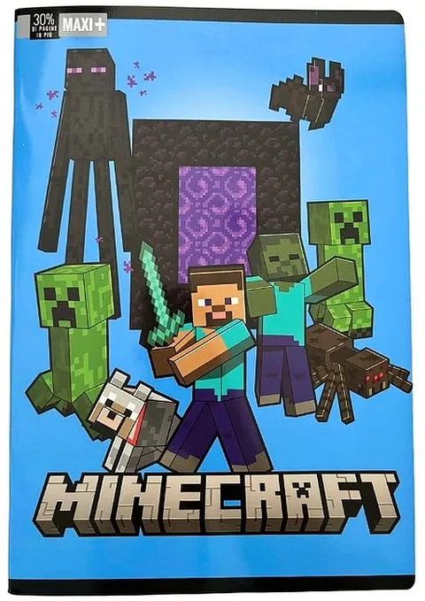 Caiet Panini Minecraft Creepers A4 50 Foi Linii Largi Fara Margini Sarmulite