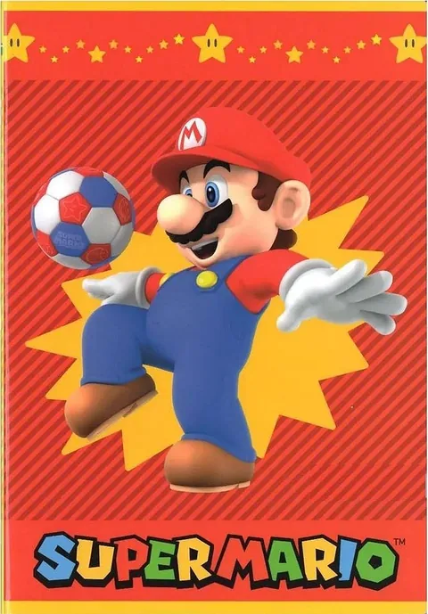 Caiet Panini Super Mario Sport A4 40 Coli Rânduri Largi Sortiment