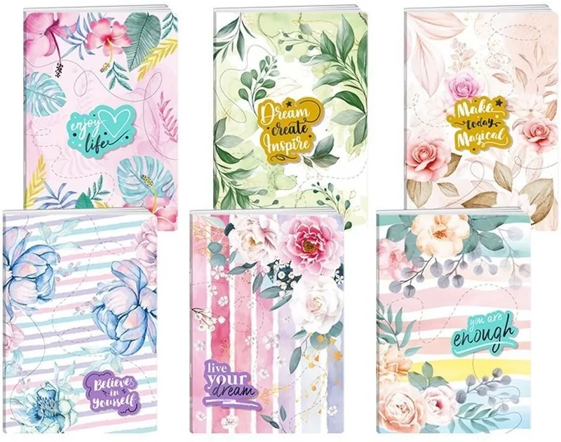 Caiet Play Floral A4 96 Coli Randuri Largi