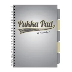 Caiet Pukka Pad Project Book A4 200 File Matematica Gri