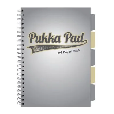 Caiet Pukka Pad Project Book A4 200 File Matematica Gri