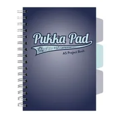 Caiet Pukka Pad Project Book A5 200 File cu Spira Matematica Albastru