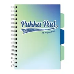 Caiet Pukka Project Book A5 200 File cu Spira si Separatoare Matematica Azur