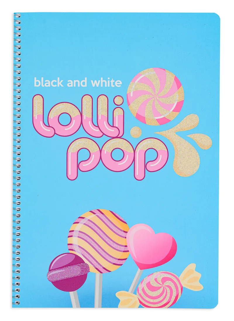Caiet Scolar Black&White Lolly Pop B5 2 Teme 80 File