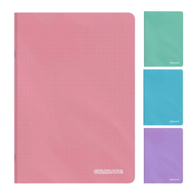 Caiet Scolar Colorarte A4 60 File Matematica Coperta Plastic Culori Macarons