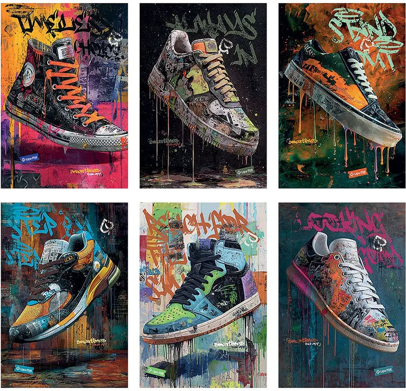Caiet Școlar Mar Mar Sneakers A4 40+2 Foi Linii Largi