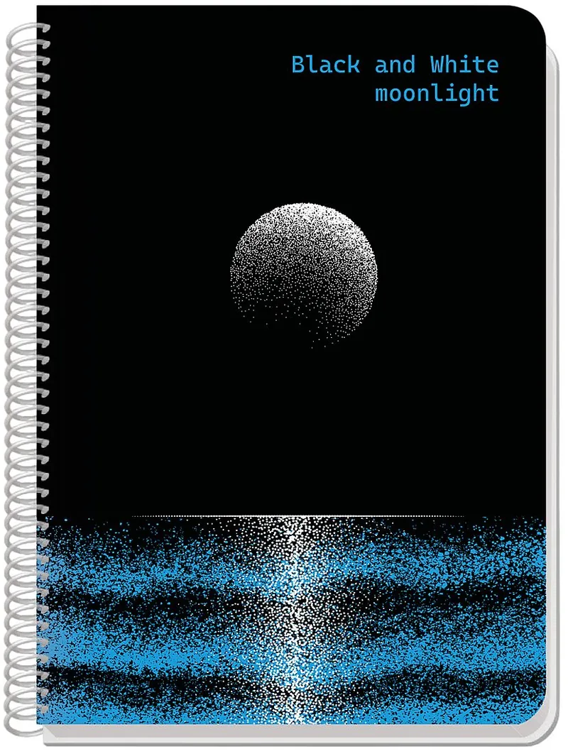 Caiet Spiralat Black&White Moonlight A4 80 Coli Sortiment
