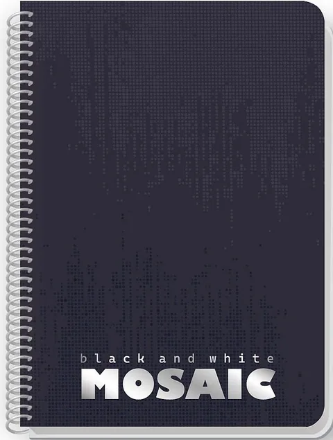 Caiet Spiralat Black&White Mosaic A4 80 Foi Sortiment