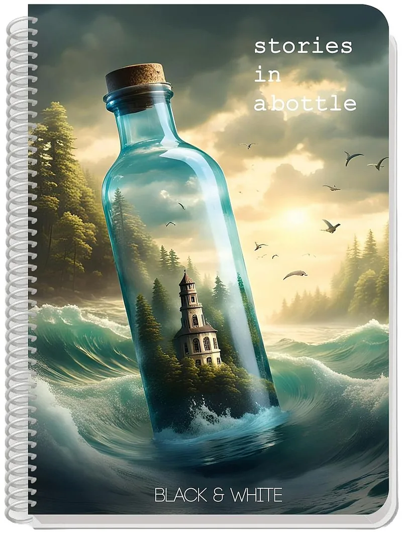 Caiet Spiralat Black&White Stories In A Bottle A5 80 Coli Sortiment