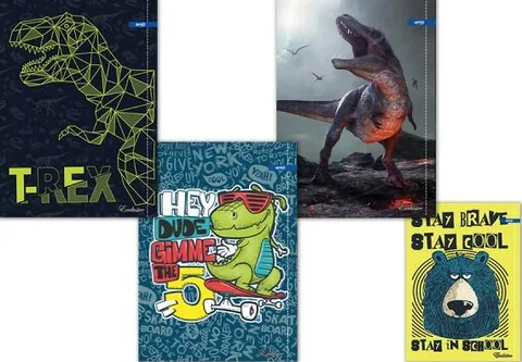 Caiet Spree Dinosaur A4 62 Coli Linii Largi Sortiment