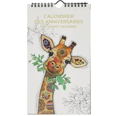 Calendar Aniversar Kiub Bug Art Girafa
