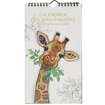 Calendar Aniversar Kiub Bug Art Girafa
