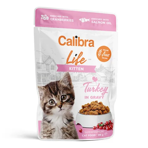 Calibra Cat Life Pouch Kitten Curcan în Sos 85g