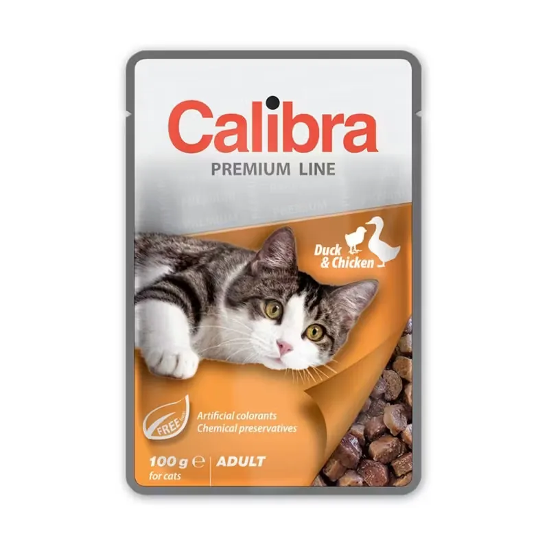 Hrana Umeda Pisici Calibra Cat Pouch Premium Adult Duck & Chicken 100g