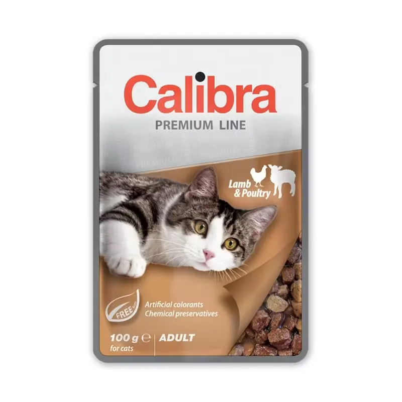 Hrana Umeda pentru Pisici Calibra Cat Pouch Premium Adult Miel si Pui 100g