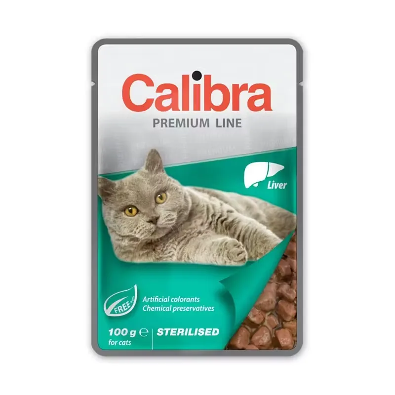 Hrana Umeda pentru Pisici Calibra Cat Pouch Premium Adult Sterilized Liver 100g