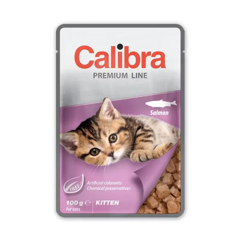 Hrana Umeda pentru Pisoi Calibra Cat Pouch Premium Kitten Somon 100g