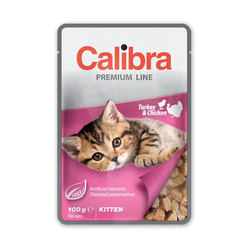Hrana Umeda Pisici Calibra Cat Pouch Premium Pui si Curcan Pisoi 100g