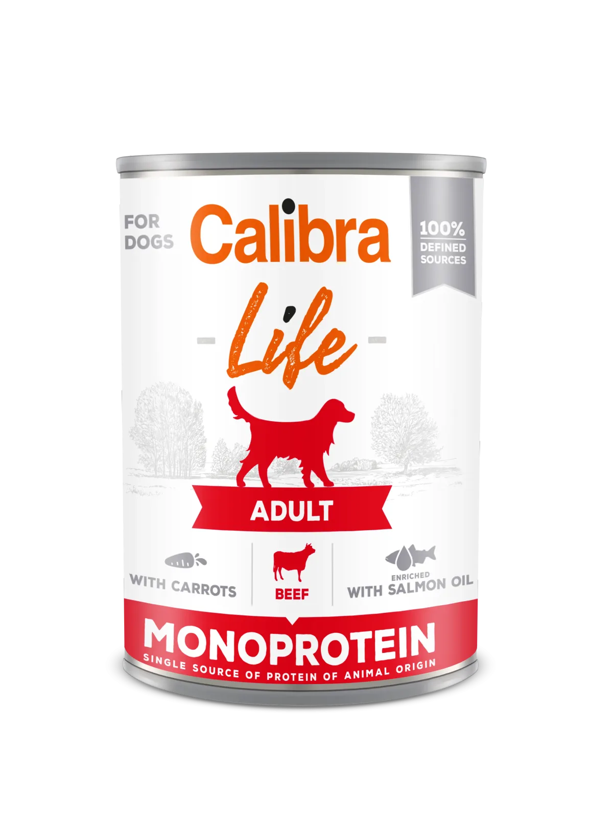 Hrana Umeda pentru Caini Calibra Dog Life Adult Vita cu Morcovi 400g