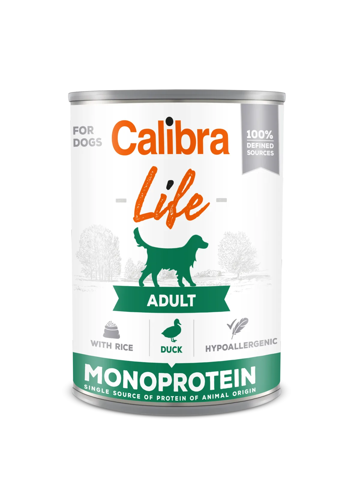 Hrana Umeda Caini Calibra Dog Life Adult Duck with Rice 400g