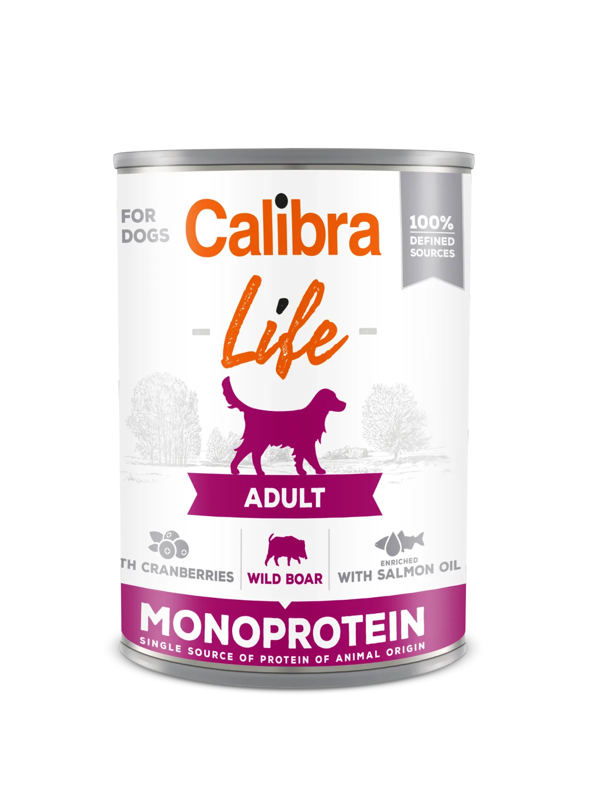Hrană Umedă pentru Câini Calibra Dog Life Adult Wild Boar with Cranberries 400g
