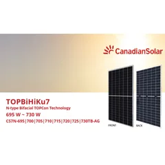 Canadian Solar TOPBiHiKu7 CS7N-730TB-AG 710W Bifacial