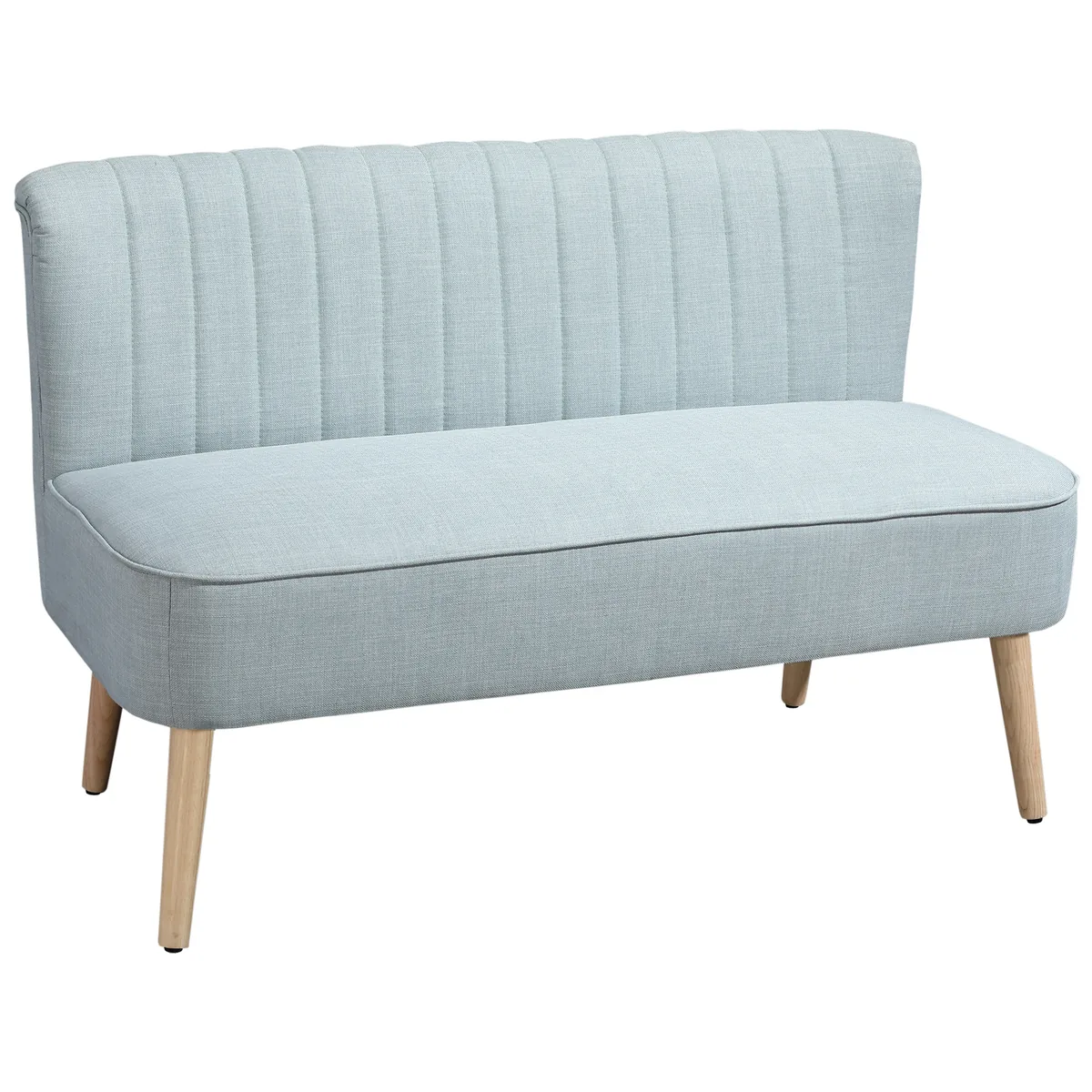 Canapea 2 Locuri Homcom Verde Deschis 117x56.5x77cm