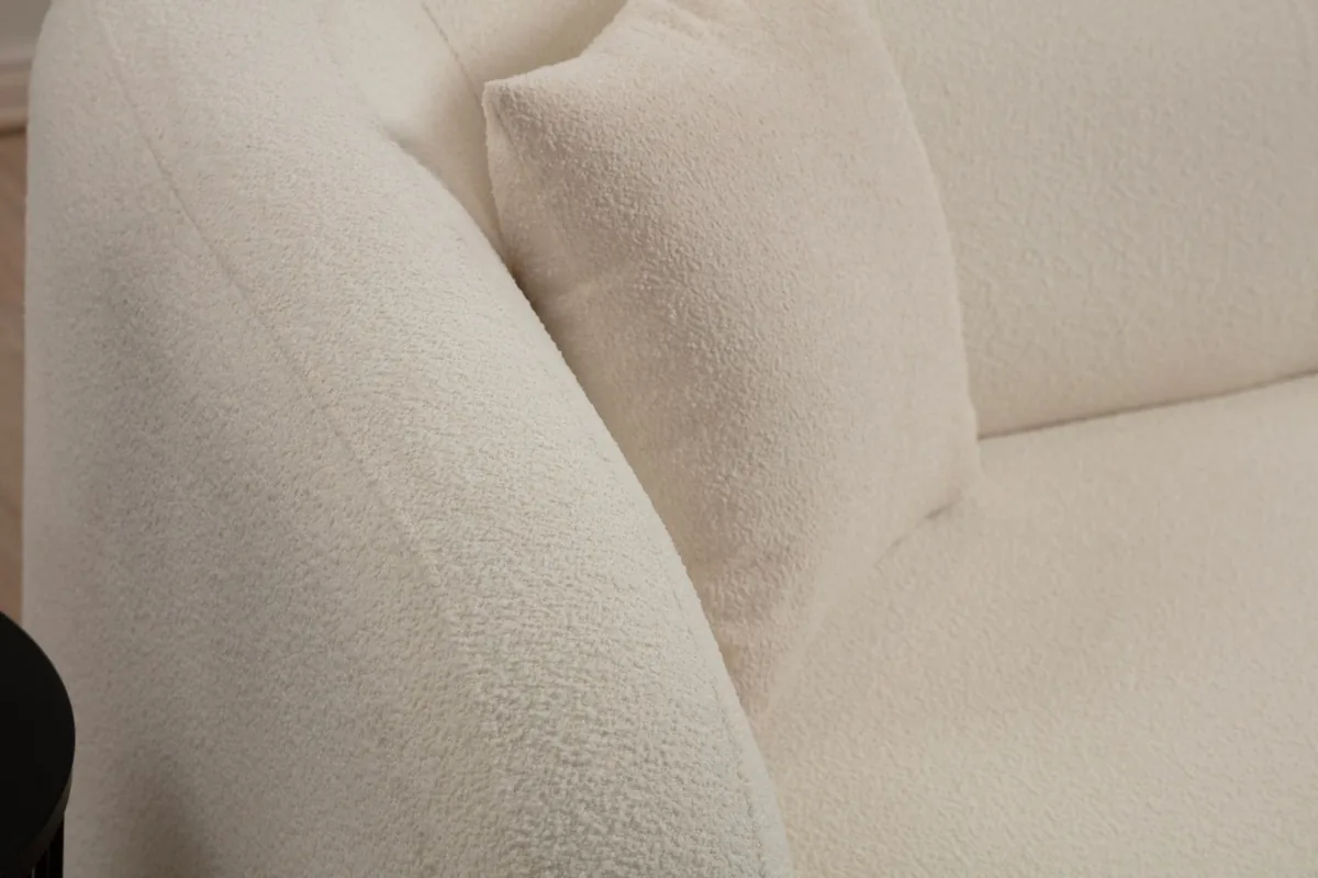 Canapea 2 Locuri Salvador Asos Crem 170x76x75cm - imagine 3