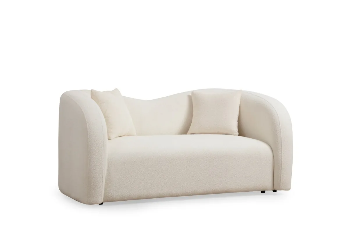 Canapea 2 Locuri Salvador Asos Crem 170x76x75cm - imagine 4