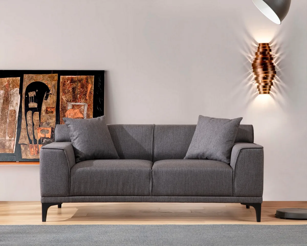 Canapea 2 Locuri Salvador Barad Antracit 166x55cm