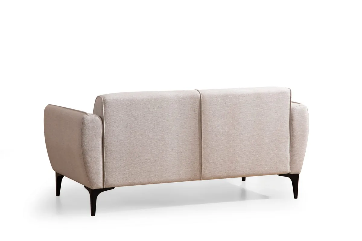 Canapea 2 Locuri Salvador Belissimo Bej 160x67x95cm - imagine 5