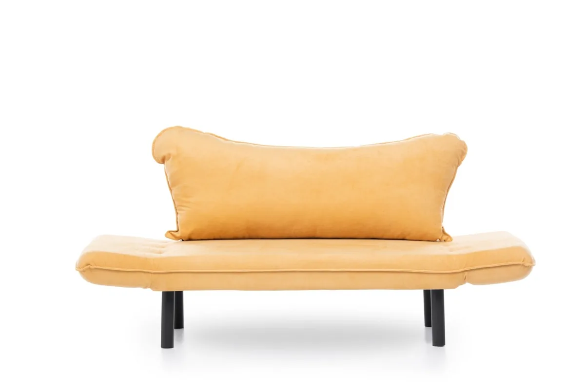Canapea 2 Locuri Salvador Chatto Mustar 140x70x65 cm - imagine 5